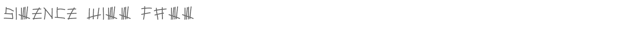Sample characters Silence Will Fall Font